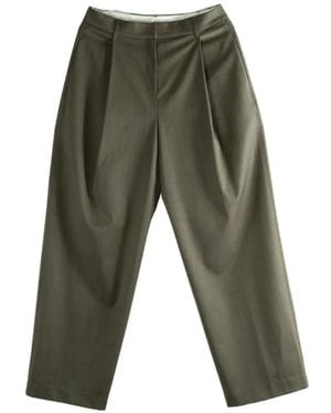 Amomento Hose Mit Bundfalten - Grün
