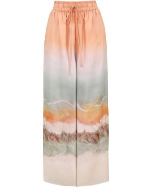 Zimmermann Daylight Relaxed Pant Tie Dye - White