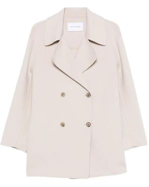 Iris Von Arnim Manteau À Boutonnière Croisée - Blanc