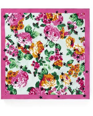 KENZO Floral Star-Pattern Bandana Scarf - Pink