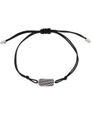 Fendi Ff Logo Plaque Bracelet - Metallic