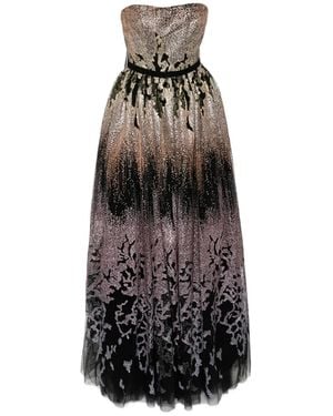 Saiid Kobeisy Crystal-Embellished Gown - Purple