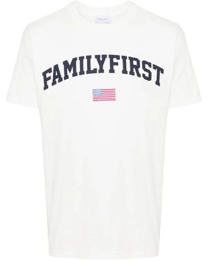 FAMILY FIRST Logo-Print Cotton T-Shirt - White