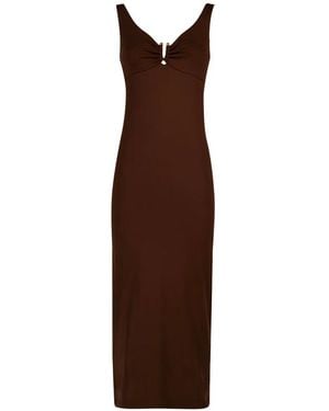 Fisico Cutout Dress - Brown