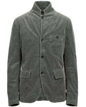 Hannes Roether Klassischer Cordblazer - Grau