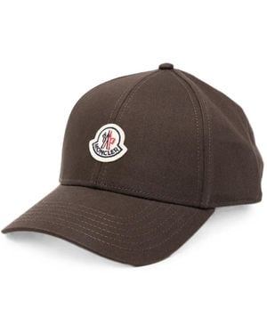 Moncler Logo-Patch Baseball Cap - Brown