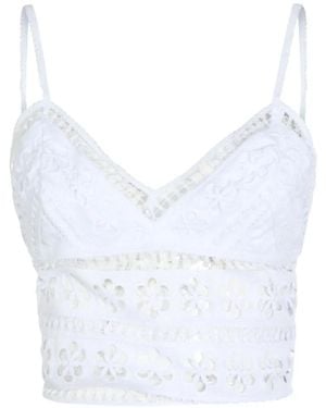 Charo Ruiz Melie Oberteil mit V-Ausschnitt - Weiß