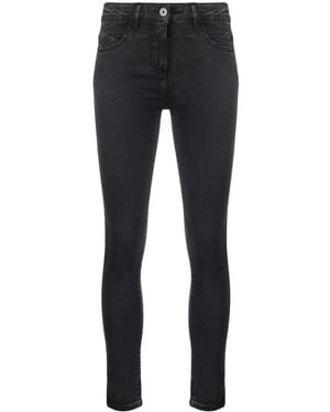 Patrizia Pepe Washed Low-Rise Skinny Jeans - Blue
