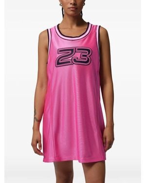 Nike Logo-Print Jersey Mini Dress - Pink