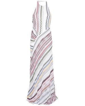 Missoni Long Dress With Zigzag Pattern - White