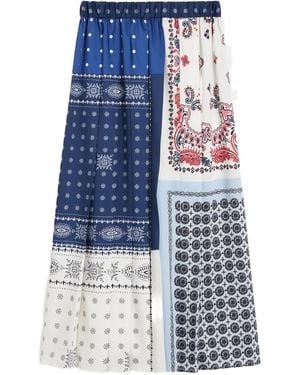 Weekend by Maxmara Luna Printed Pleated Midi Skirt - Blue