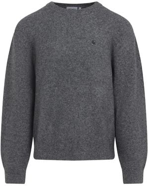 Carhartt Soft Knit Jumper With Textured Graphite Finish - Grey