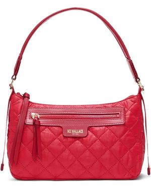 MZ Wallace Small Park Quilted Shoulder Bag - Red