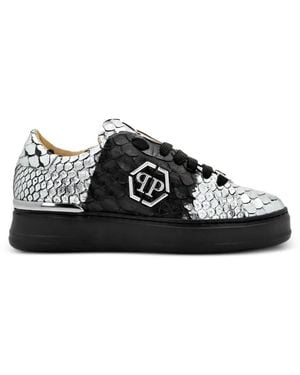 Philipp Plein Python Low-Top Sneakers - Black