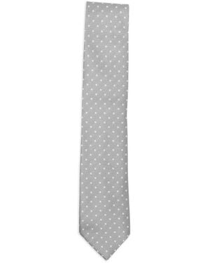 Tom Ford Corbata De Seda Con Motivo De Lunares - Blanco