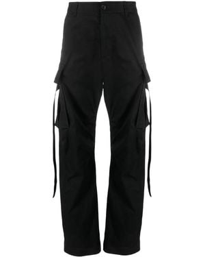 DSquared² Straight-Leg Cotton Cargo Pants - Black