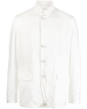 Herno Button-Front High Neck Jacket - White