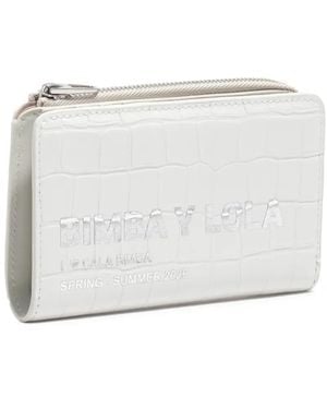Bimba Y Lola Embossed Zip Wallet - White