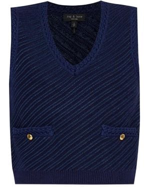 Rag & Bone Knitted Vest - Blue