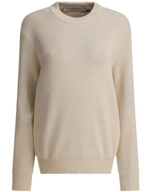 Golden Goose Crew-Neck Logo Jumper - White