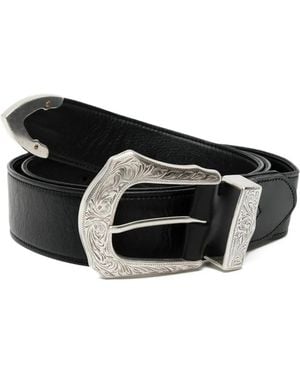 TOGA TOO Cinturón con hebilla grabada - Negro