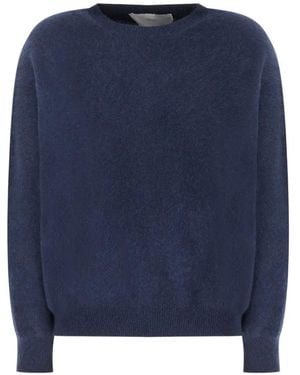 Vanisé Brushed Crew-Neck Sweater - Blue