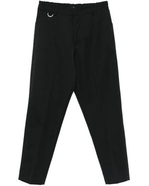 Low Brand Pantaloni Dritti Con Dettaglio Anello - Nero