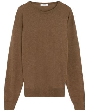Lemaire Crew-Neck Wool Jumper - Brown