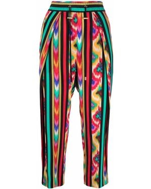 Balmain Pantalones Con Estampado Abstracto - Rojo