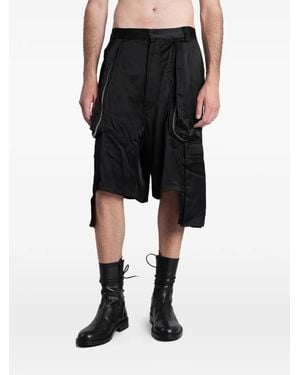 B1ARCHIVE Bermudas Cargo Con Cremallera - Negro
