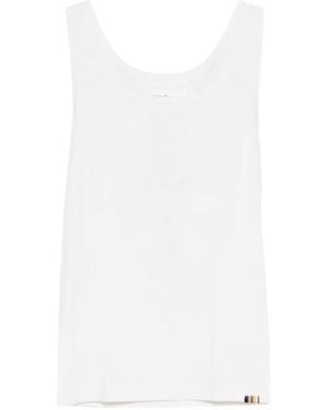 Extreme Cashmere Nº453 Claudia Scoop-Neck Tank Top - White