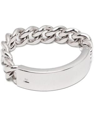 Tom Wood Anillo Id Band Con Cadena Barbada - Blanco