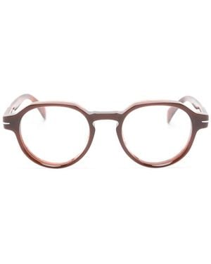 David Beckham Db7153 Geometric-Frame Glasses - Brown