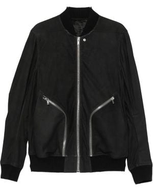 Rick Owens Zip-Detail Bomber Jacket - Black