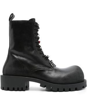 直営店BALENCIAGAメンズ ハマー レースアップ アンクルブーツ黒 メンズ Balenciaga ブーツ | オンラインセールは最大32%オフ | Lyst