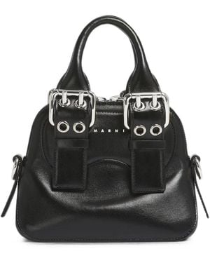 Marni Leather Mini Belte Bag - Black
