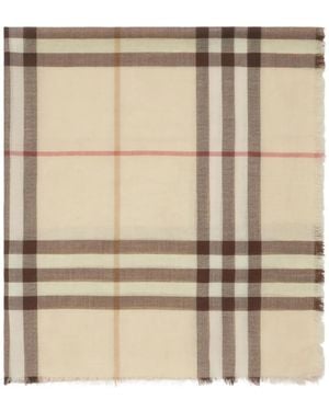 Burberry チェック スカーフ - ナチュラル