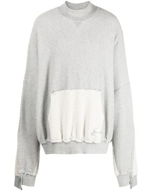 Mostly Heard Rarely Seen Exposed-Seam Brushed Cotton Sweatshirt - White