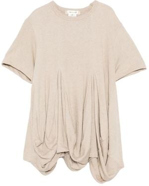 Comme des Garçons Pleated Draped T-Shirt - Natural