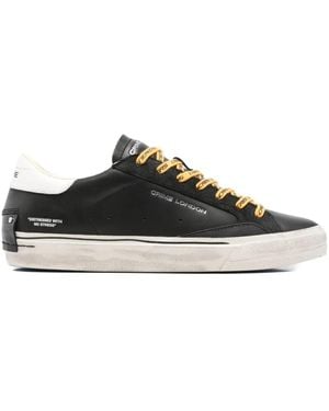 Crime London Leather Trainers - Black