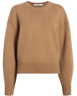 Another Tomorrow Darted Cashmere Jumper - Natural