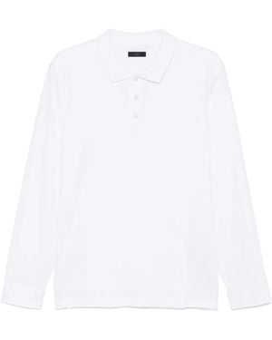 Fay Logo-Embroidered Polo Shirt - White