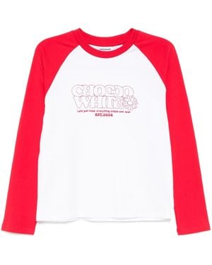 Chocoolate Reglan Long-Sleeved T-Shirt - Red