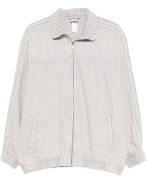 adidas Striped Zip Jacket - White