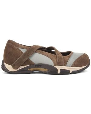 Our Legacy Sweetheart Dress Touch-Strap Sneakerinas - White