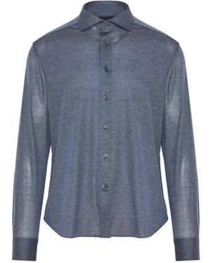 Corneliani Longsleeved Button-Down Shirt - Blue