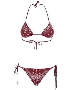 VENUJA Printed Embellished Bikini - White