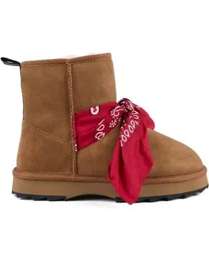 EMU Sharky Bandana-Detail Boots - Red