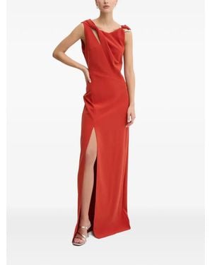Stine Goya Cut-Out Ring-Detail Maxi Dress - Red