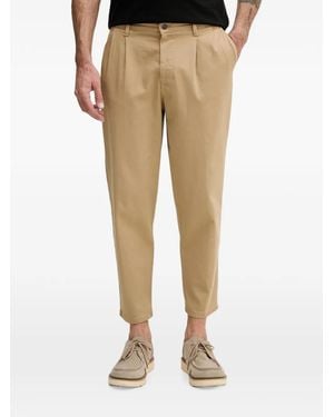 Benetton Pleated-Detail Chino Trousers - Natural
